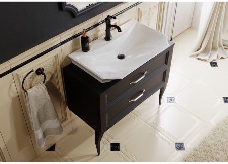 Тумба под раковину Aqwella 5 Stars La Donna 85 LAD0108BLK Черная 