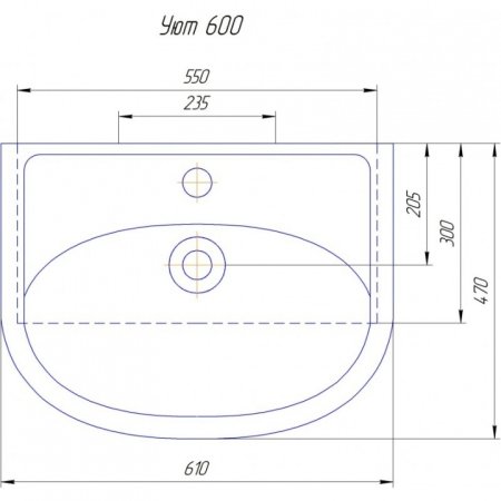 Тумба Санта Сити 60 с умывальником Уют 60 