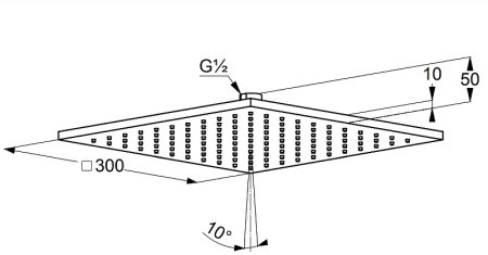 Верхний душ Kludi A-Qa 6443091-00 Белый Хром 
