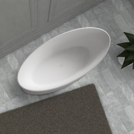 Ванна из искусственного камня ABBER Stein AS9627 белая матовая 