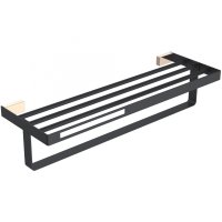 Полка для полотенец Boheme Q 10947-G-B Черная Золото