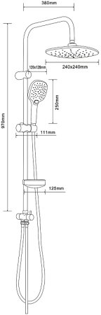 Душевая система Agger Marine A0595000 Хром 