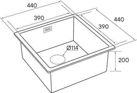 Мойка кухонная Paulmark Gerberg PM214444-BS 