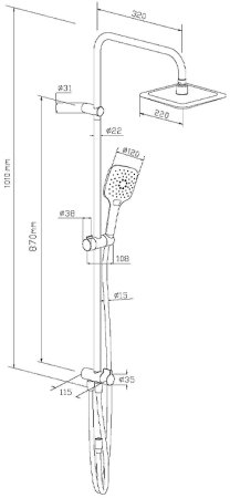 Душевая система Damixa Eclipse 931000000 Хром 