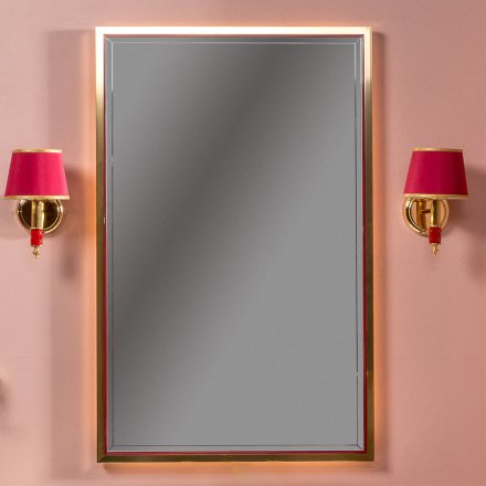 Зеркало Armadi Art Monaco с подсветкой 70*110 см глянец бордо + золото 566-RG 