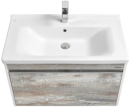 Тумба под раковину Aquaton Капри 80 1A230201KPDA0 подвесная Бетон пайн Белая 