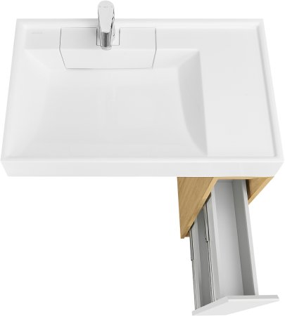 Тумба под раковину Aquaton Лондри 80 1A267101LH0C0 Дуб Сантана без фасада 