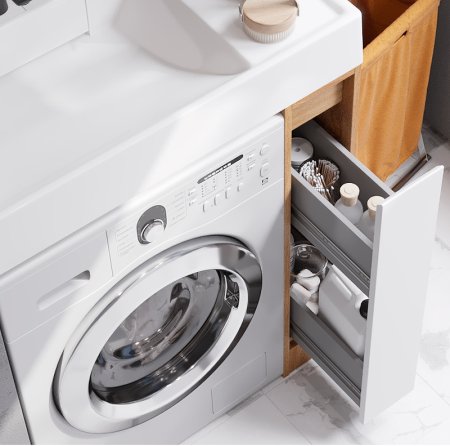 Тумба под раковину Aquaton Лондри 80 1A267101LH0C0 Дуб Сантана без фасада 