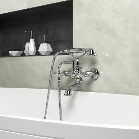 Смеситель для ванны Paini Liberty 17CR105KM Хром 