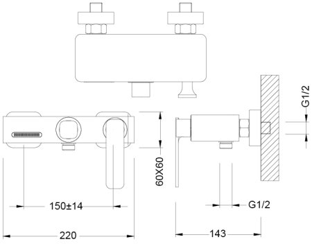 Смеситель Timo Torne 4314/00-16Y для ванны с душем, хром/белый 