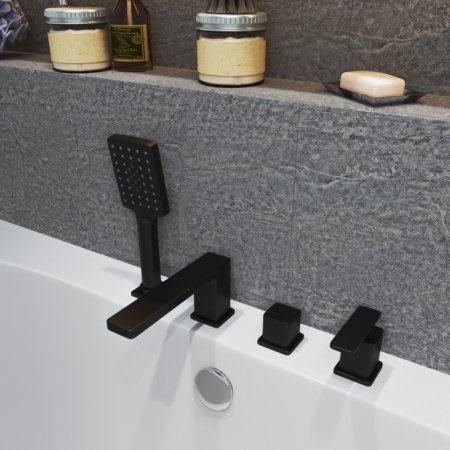 Смеситель Timo Torne 4330/03Y на борт ванны, черный 