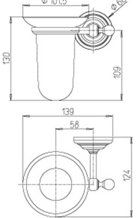 Стакан для зубных щеток Paini Duomo 88CR041BI Хром 