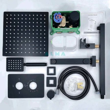 Душевая система ALMAes Weber TVZ-0808 Черная матовая 