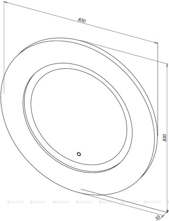 Зеркало Aquanet Милан 80 белый LED 