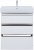 Тумба с раковиной Aquanet Nova Lite 75 белый глянец (3 ящика) 