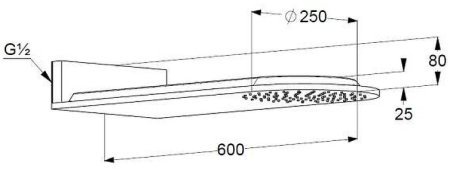 Верхний душ Kludi A-Qa 6487005-00 Хром 