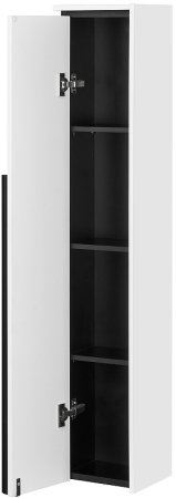 Шкаф пенал Roca Aneto 23 L 857431806 подвесной Белый глянец Черный матовый 