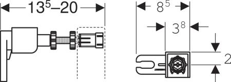 Система инсталляции для унитазов Geberit Duofix UP 320 111.300.00.5 кнопка белая с золотом 