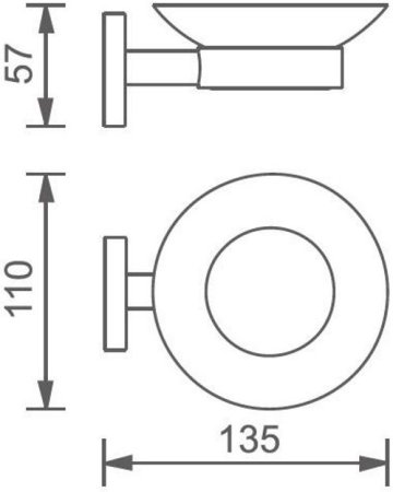 Мыльница Aquanet 4585MB черный 