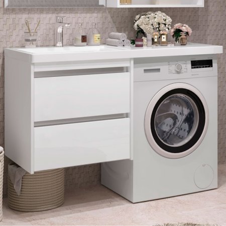 Тумба под раковину Opadiris Фреш 120 00-00002179 подвесная Белая глянцевая 