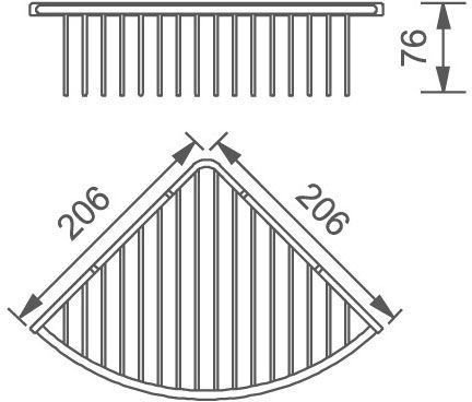 Полка Aquanet 8163 угловая 