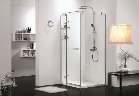 Душевой уголок Azario Montreal 90х90 AZ-NWG1231-L профиль Хром стекло прозрачное 
