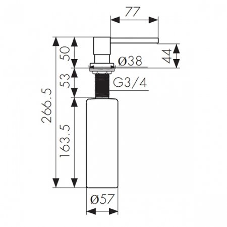 Дозатор для моющего средства Kaiser KH-3025 Серебро 