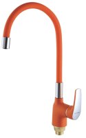 Смеситель для кухни с гибким изливом Shevanik S443-4, оранжевый