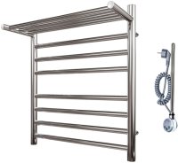 Электрический полотенцесушитель Point Аврора Премиум PN10156SPE П7 500x600 с полкой левый/правый Хром