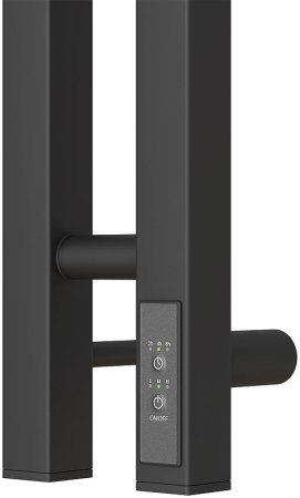 Электрический полотенцесушитель Point Гермес PN13812B П3 80x1200 диммер справа Черный 