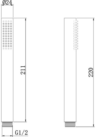 Ручной душ Abber AF0051B Черный матовый 