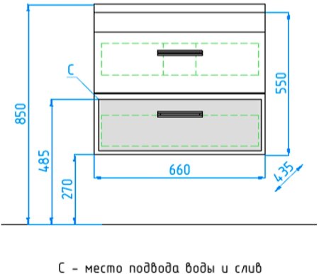 Тумба под раковину Style Line Лотос Plus 70 ЛС-00002304 подвесная Сосна лофт 
