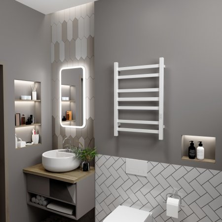 Полотенцесушитель электрический (лесенка) Bauedge Hotel DB-0013, 50x80 см 