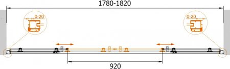 Душевая дверь в нишу Cezares Anima BF2 180 C Cr 