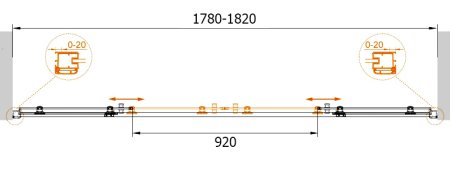 Душевая дверь в нишу Cezares Anima BF2 180 C Cr 