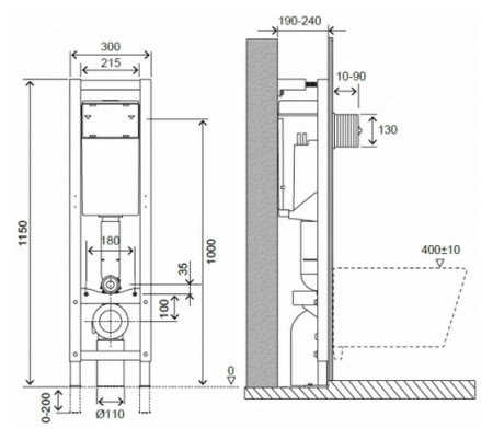 Система инсталляции для унитазов Migliore Quadra 20453 без кнопки 