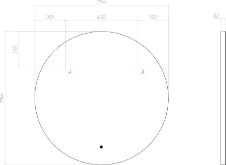 Зеркало VIGO Otti z.OTT.80.Classic, 79,4 см 