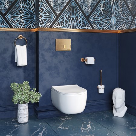 Кнопка смыва Berges Novum L9 золото глянец 