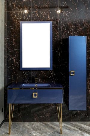 Шкаф пенал Boheme Armadi Art Lucido 35 772-BL подвесной Насыщенный синий 