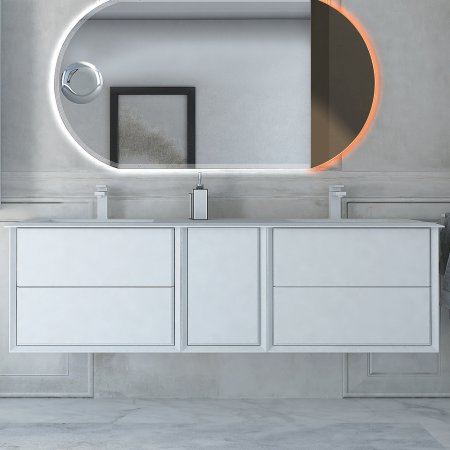 Тумба с раковиной Cezares Bellagio 176 bianco opaco 
