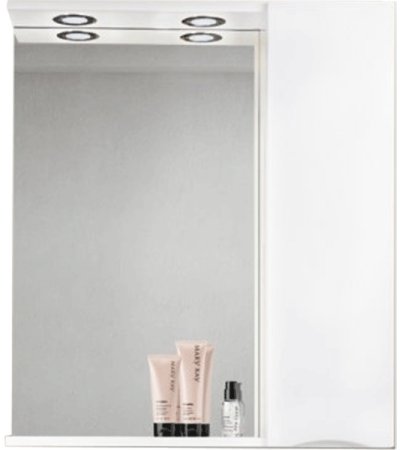Зеркало со шкафом BelBagno MARINO-SPC-700/750-1A-BL-P-R 70 с подсветкой Bianco Lucido 