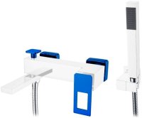 Смеситель для ванны Boheme Q 143-WUW Белый Синий
