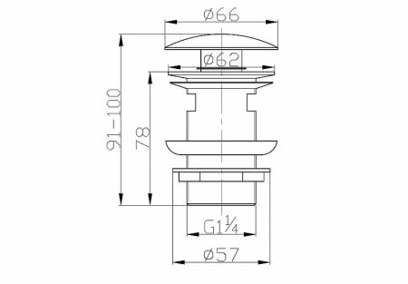 Донный клапан BelBagno BB-SAT-ORO Сlick-Сlack Золото 