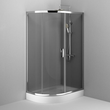 Душевой уголок AM.PM Like Solo Slide 120х80 W83G-302U120CG профиль Хром глянцевый стекло тонированное 
