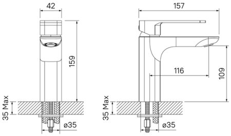 Смеситель для раковины IDDIS Slide (SLISB00i01) 