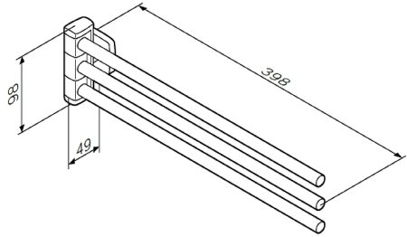 Держатель для полотенец AM.PM Gem A9032700 Хром 