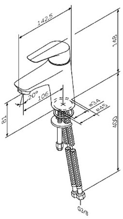 Смеситель для раковины AM.PM Joy F85E02100 Хром 