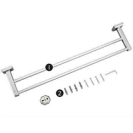 Полотенцедержатель Gappo G38 G3809 двойной Хром 