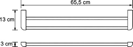 Полотенцедержатель WasserKRAFT Kammel K-8340 двойной 