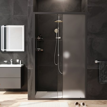 Душевая дверь AM.PM Gem 120 W90G-120-1-195BM профиль Черный матовый стекло матовое-прозрачное 